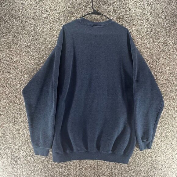 Vintage Wilson Sweatshirt Mens 2XL XXL Blue Pullover Crew Neck Cotton Casual - Picture 10 of 12